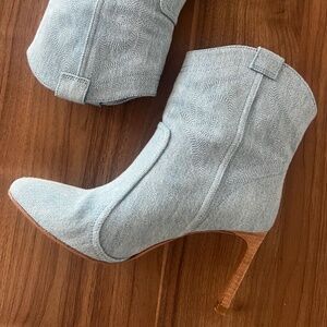 Ba&sh Caitlin denim booties